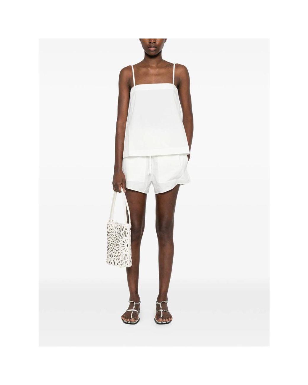 Bondi Born White Drawstring Shorts