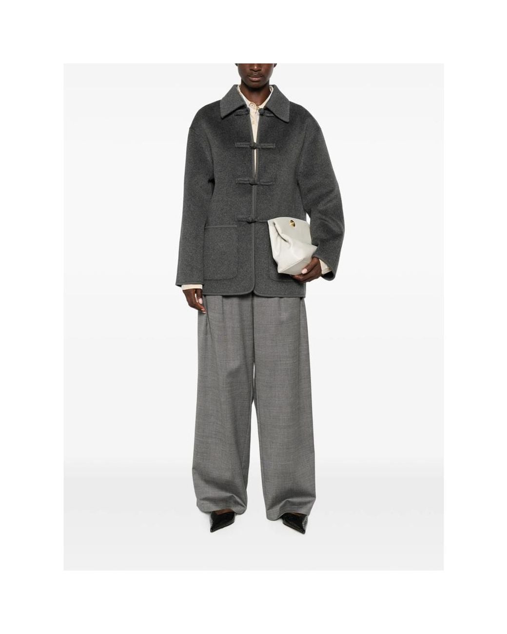 Rohe Gray Double-Faced Wool Pankou Closure Jacket