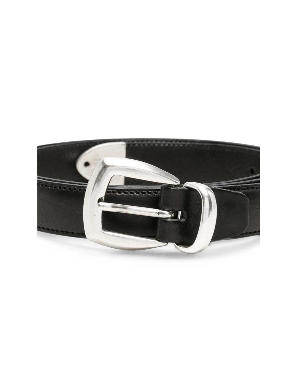 Eraldo Black Buckle-Fastening Leather Belt for men