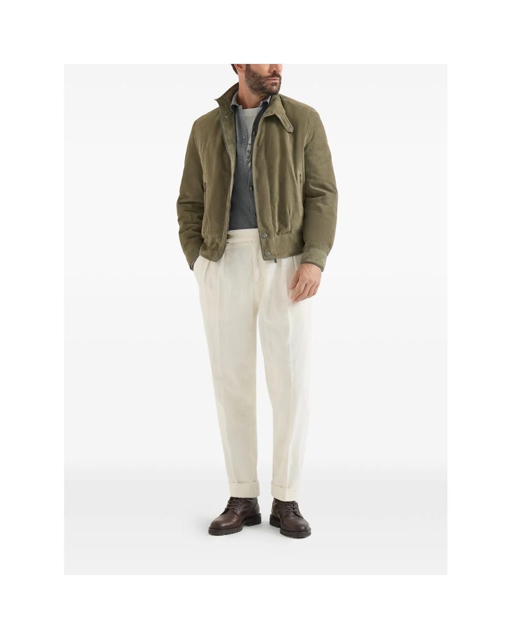 Brunello Cucinelli White Crew-Neck T-Shirt for men