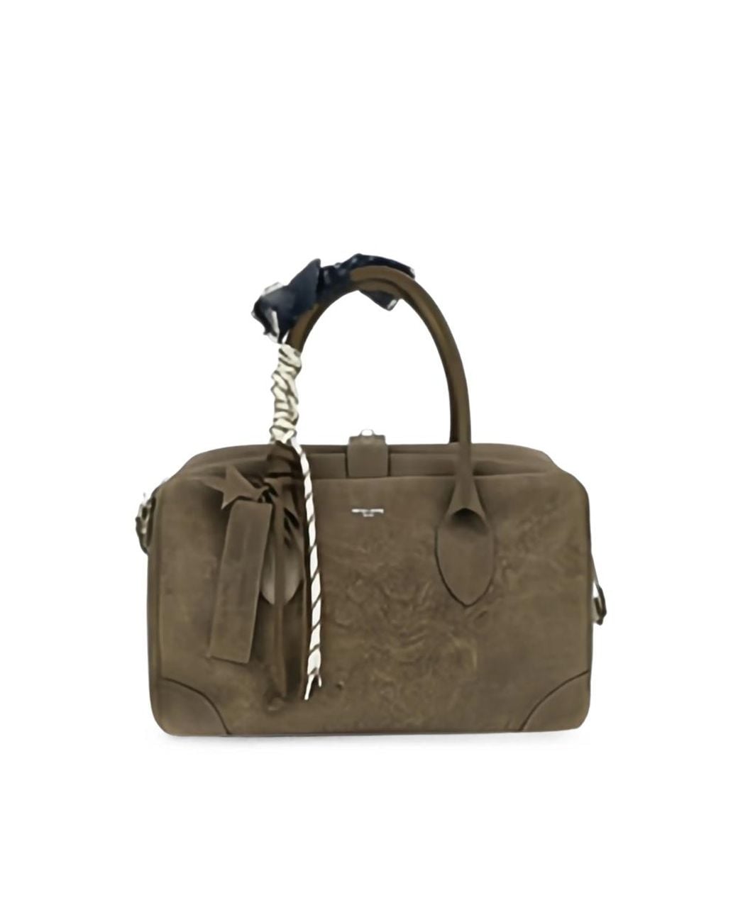 Golden Goose Deluxe Brand Green Medium Vita Floral-Embossed Travel Bag