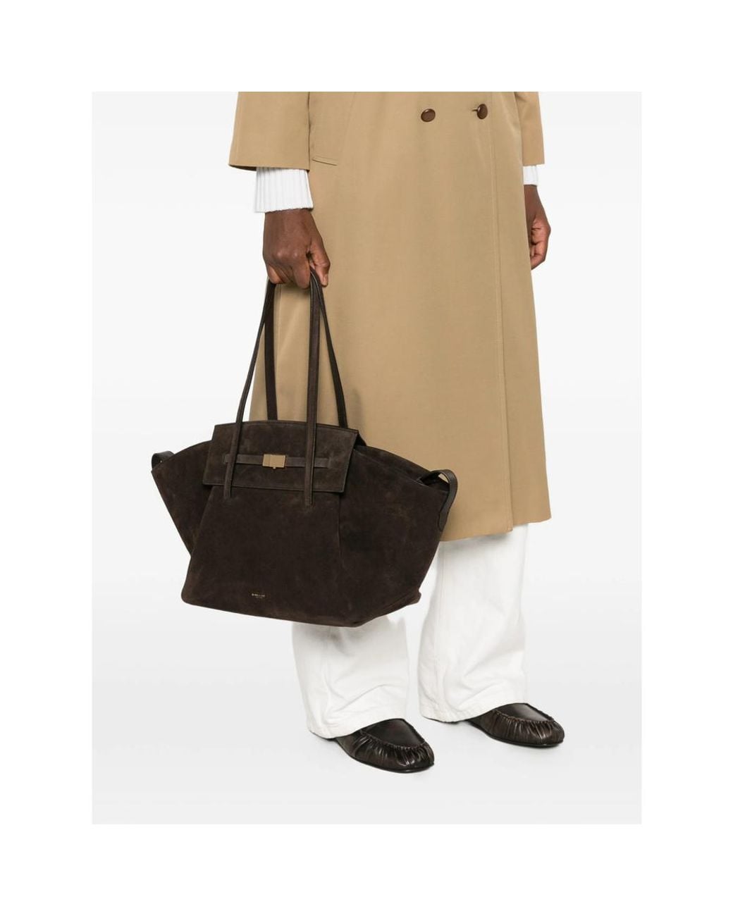 DeMellier London Black Brooklyn Suede Tote Bag