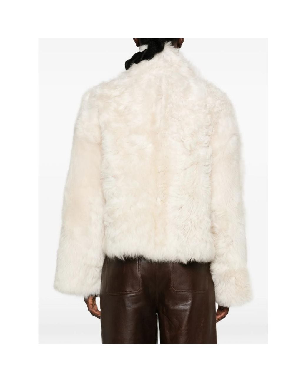 Yves Salomon Natural Shearling Jacket