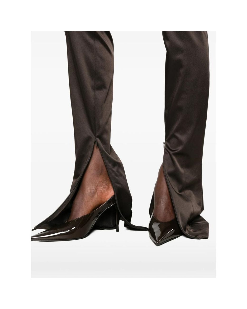 Gucci Black Split-Hem Belt-Loop Trousers