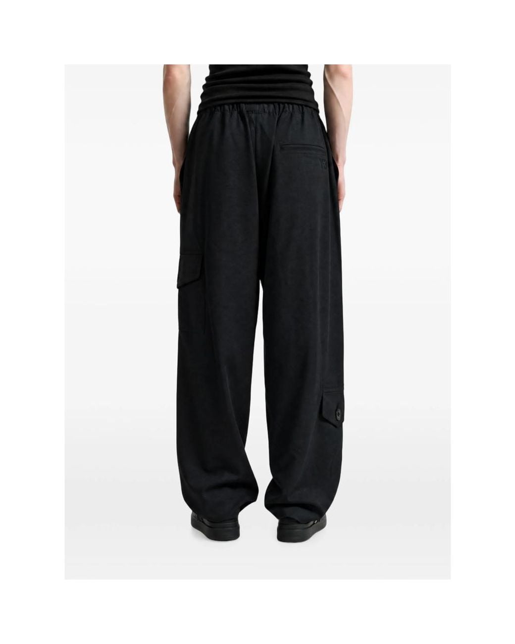 Y-3 Black Sport Uniform Tapered Trousers for men