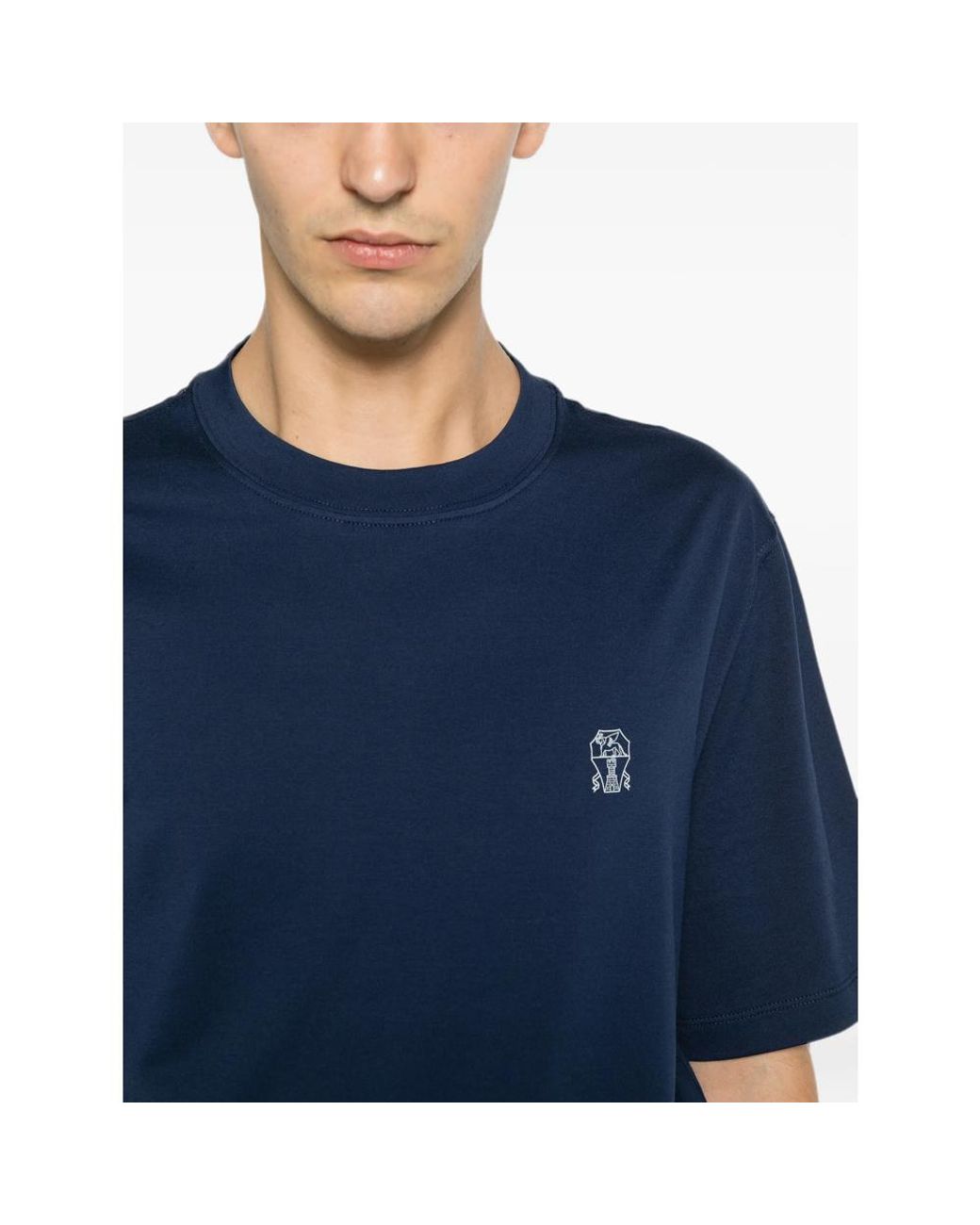 Brunello Cucinelli Blue T-Shirts & Vests for men