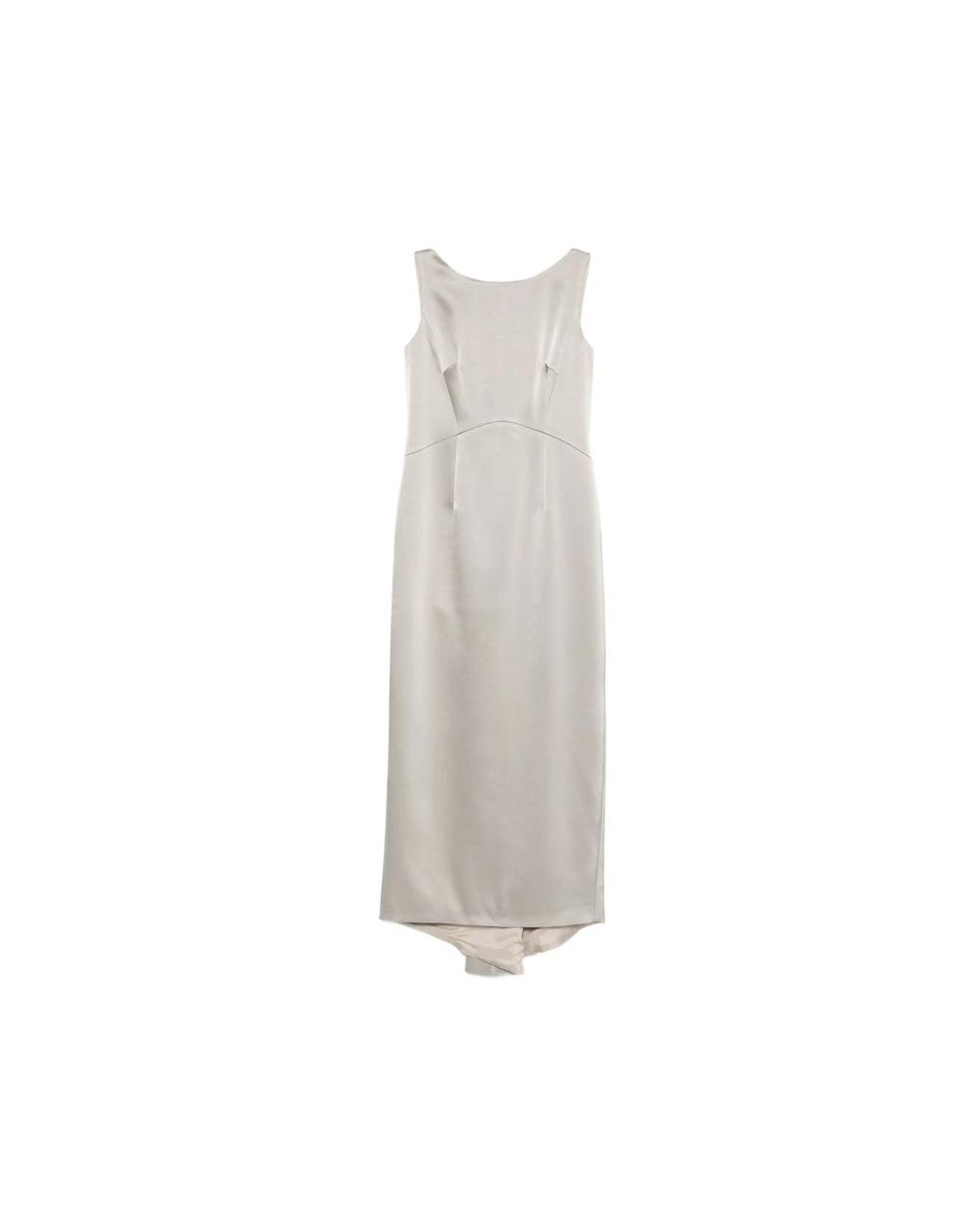 Fely Campo White Boat Neck Dress