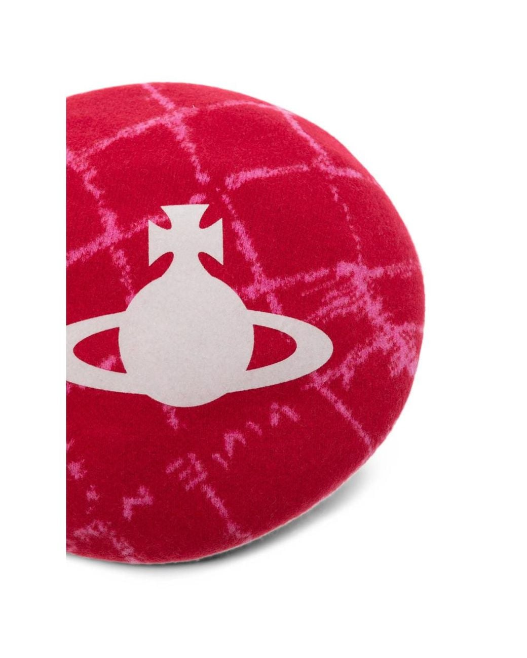 Vivienne Westwood Pink Orb Argyle Beret