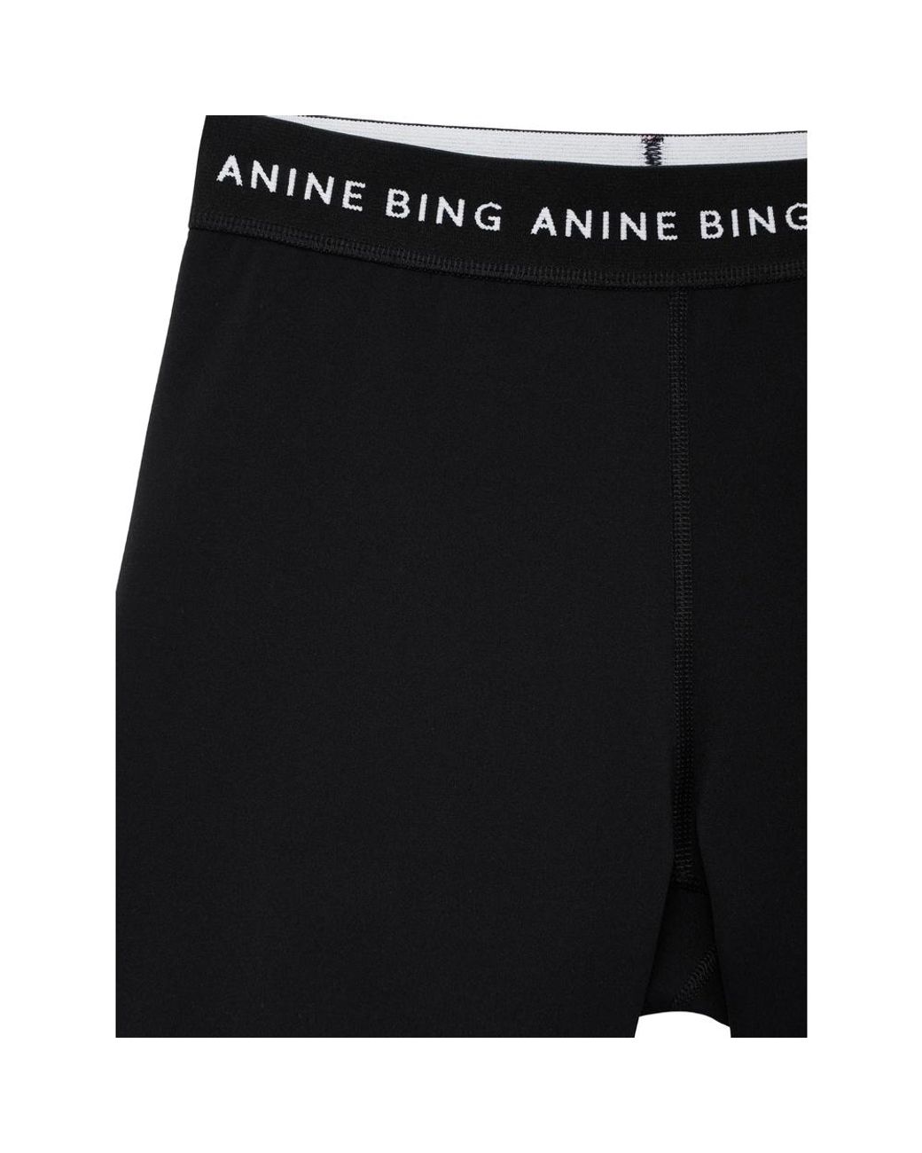 Anine Bing Black Dan Biker Shorts