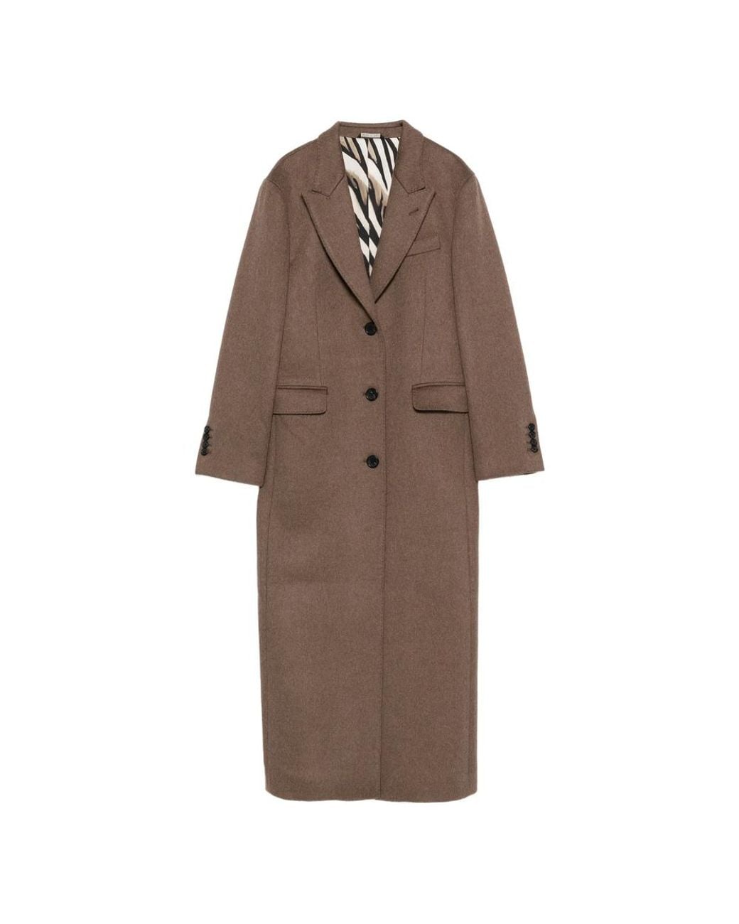 Eraldo Brown Single-Breasted Coat