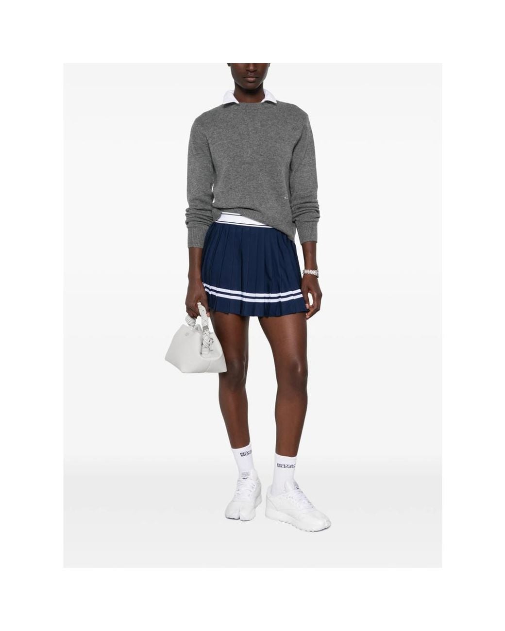 Sporty & Rich Gray Crystal-Embellished Sweater