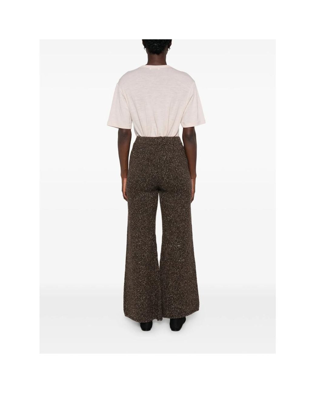 ELY ELY Brown Cecile Speckled Trousers