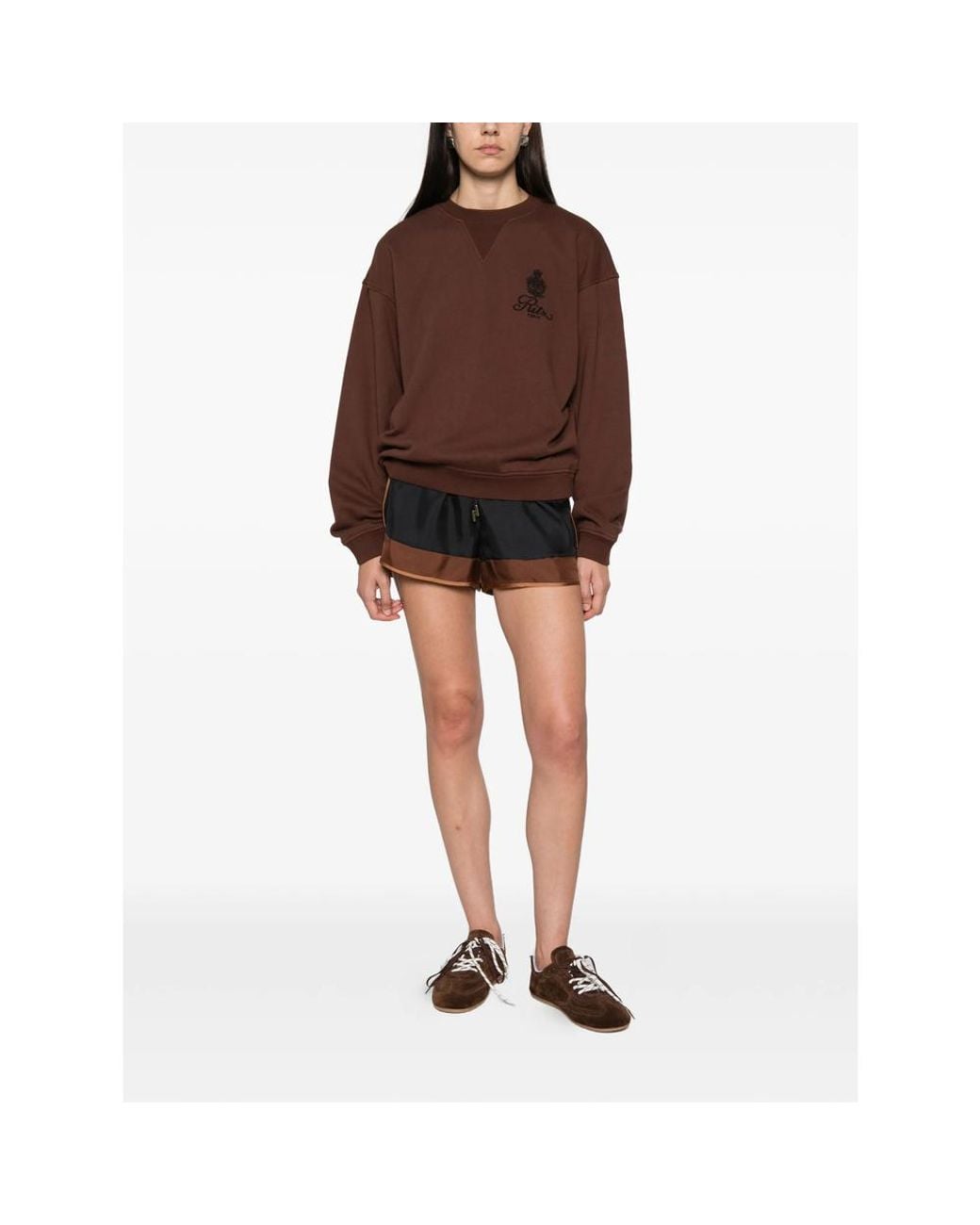 FRAME x Ritz Paris Brown The Ritz Embroidered Sweatshirt for men