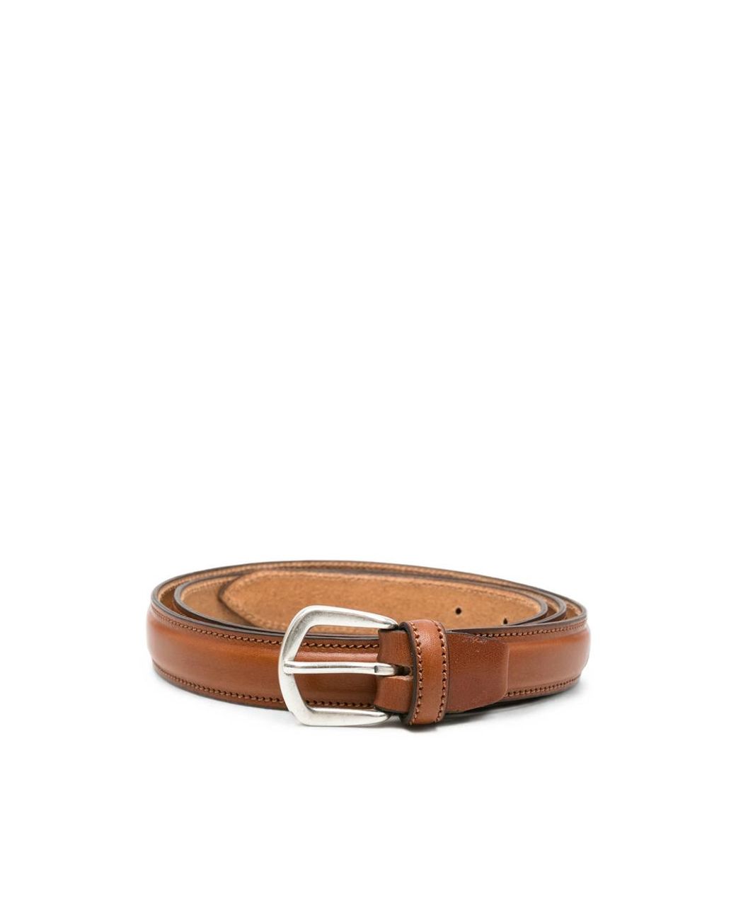 Eraldo Brown Buckle-Fastening Leather Belt for men