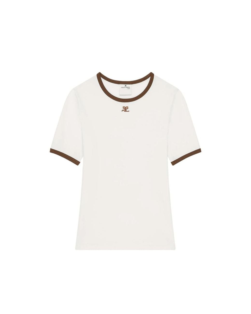 Courreges White Signature Contrast T-Shirt