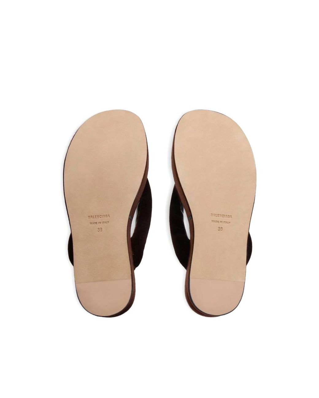 Balenciaga Brown Flip-Flops & Slides