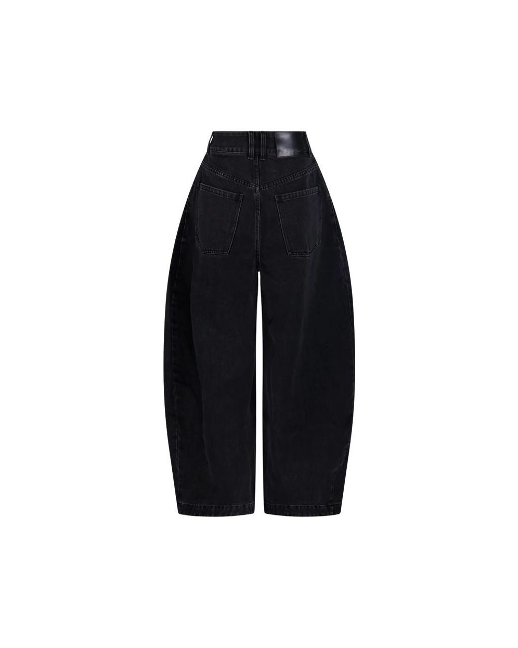LAMRONS Black Barrel-Leg Jeans