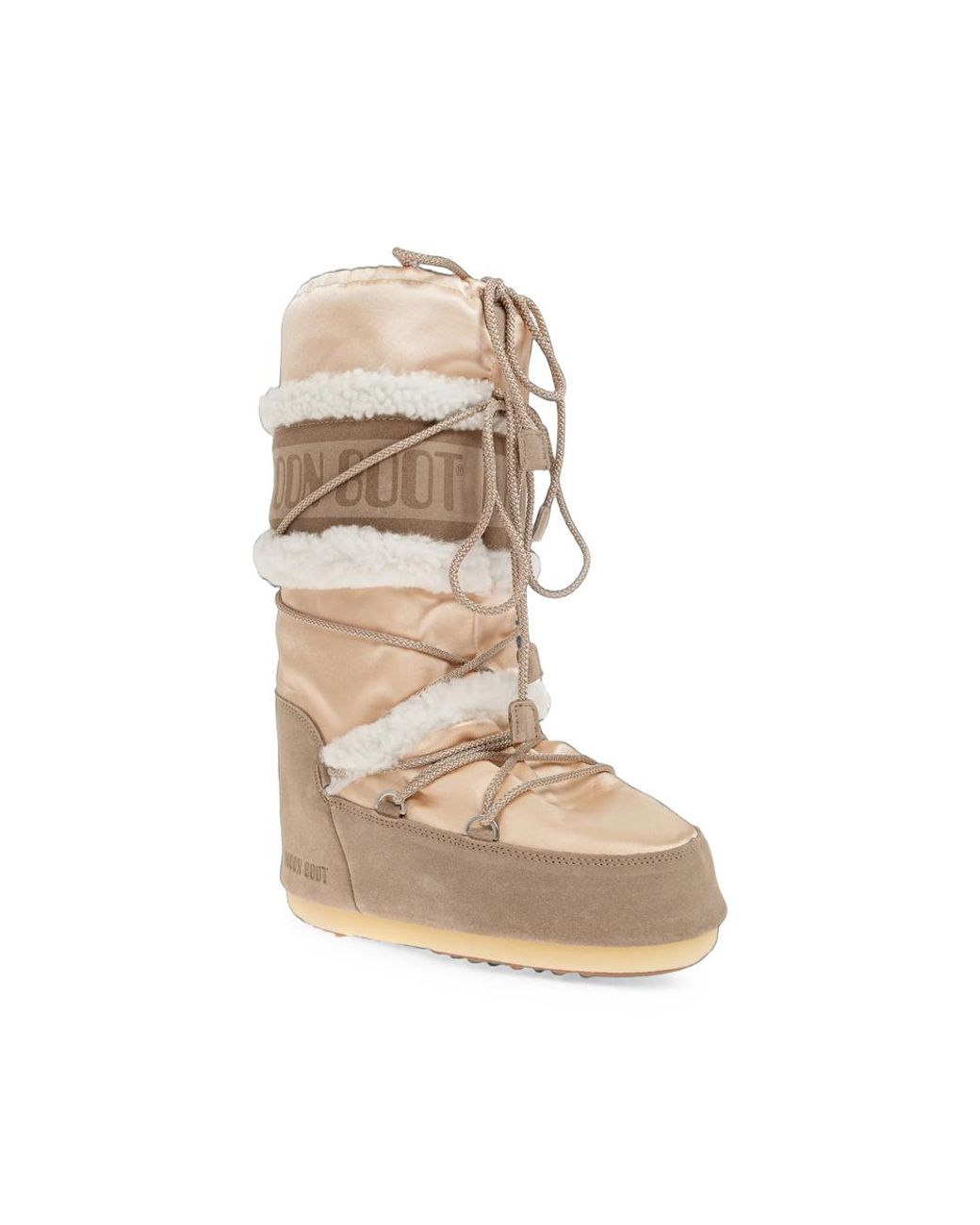 Moon Boot Natural Icon Pearly Plus Pale Peach & Boots