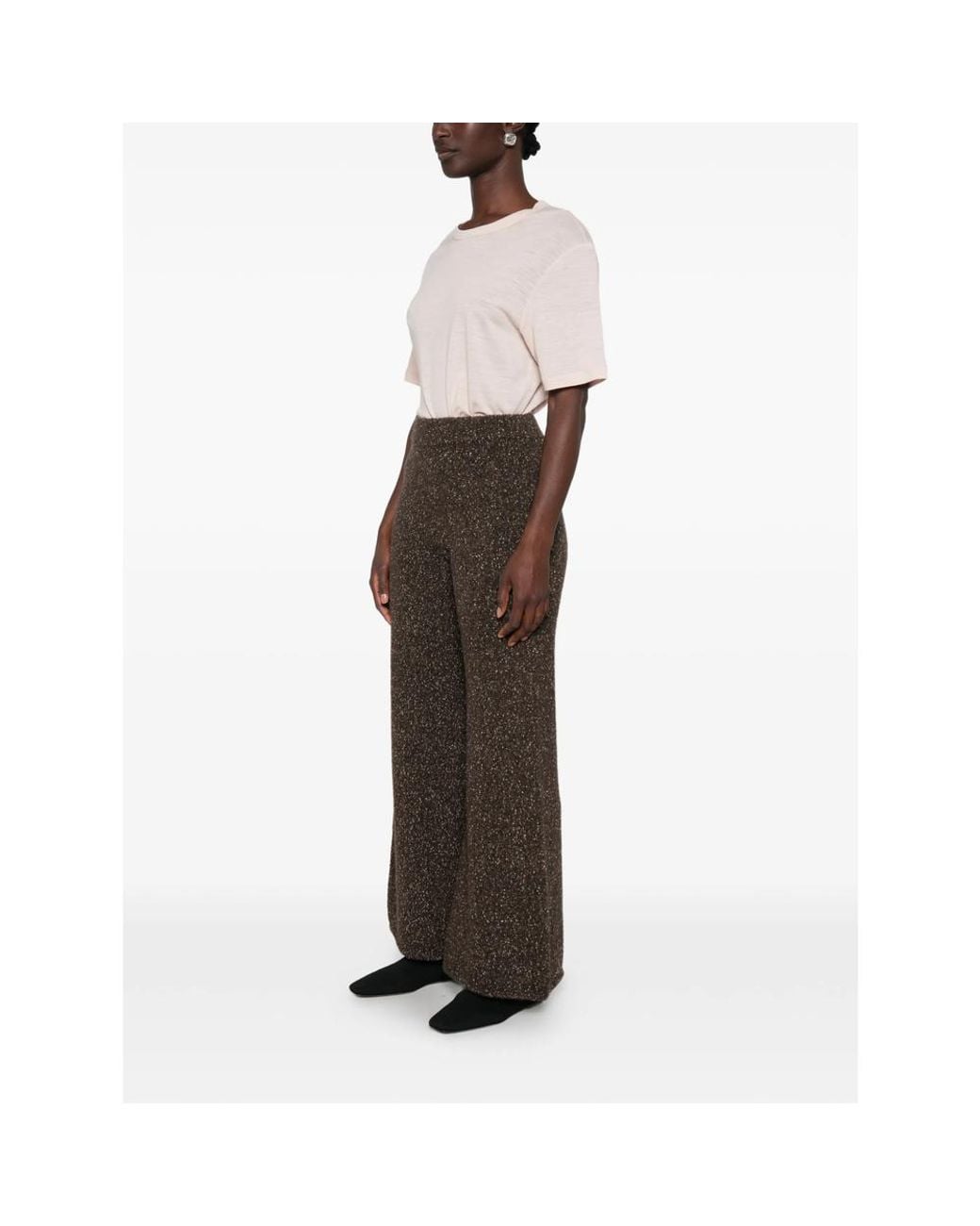 ELY ELY Brown Cecile Speckled Trousers