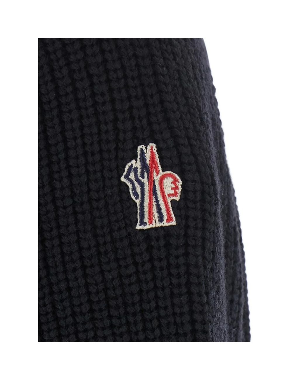 Moncler Black Quilted Knit-Panel Jacket