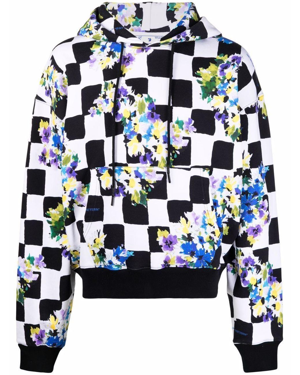 Virgil Abloh Floral Check Hoodie 