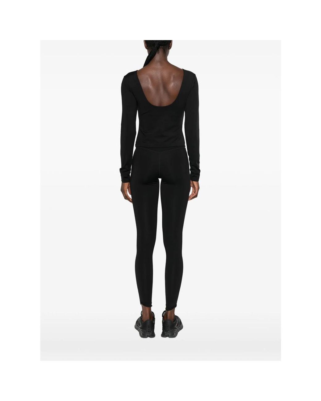 MACRON Black Scoop-Back Performance Top