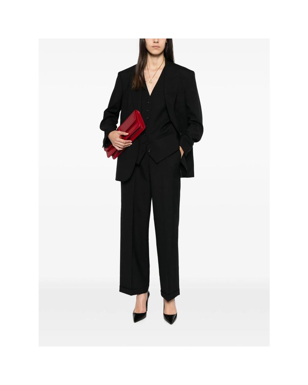 Eraldo Black Button-Up Three-Piece Suit