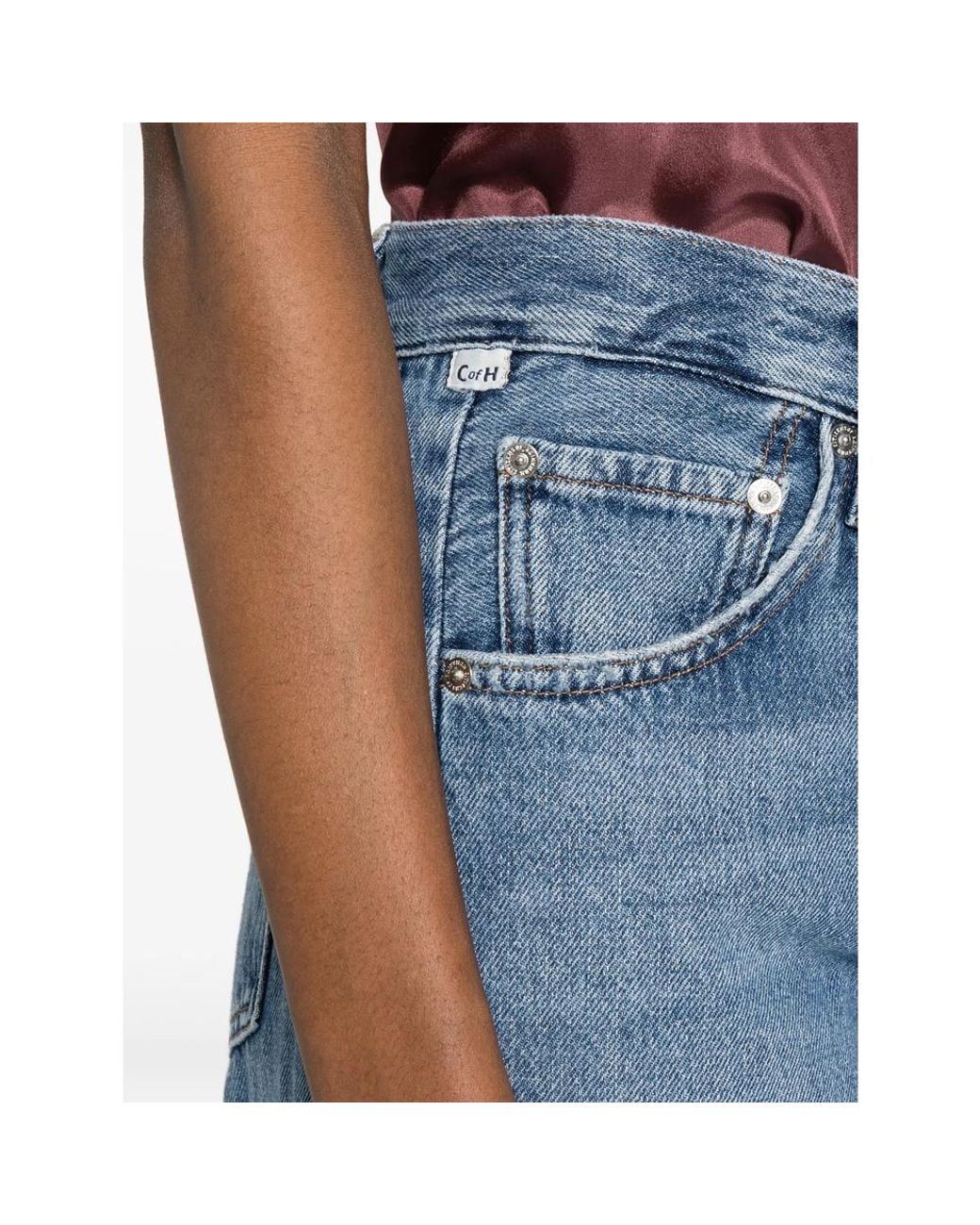 Citizens of Humanity Blue Side-Slit Jeans