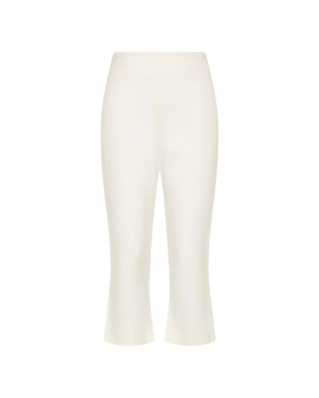 Faithfull The Brand White Cropped High-Rise Trousers