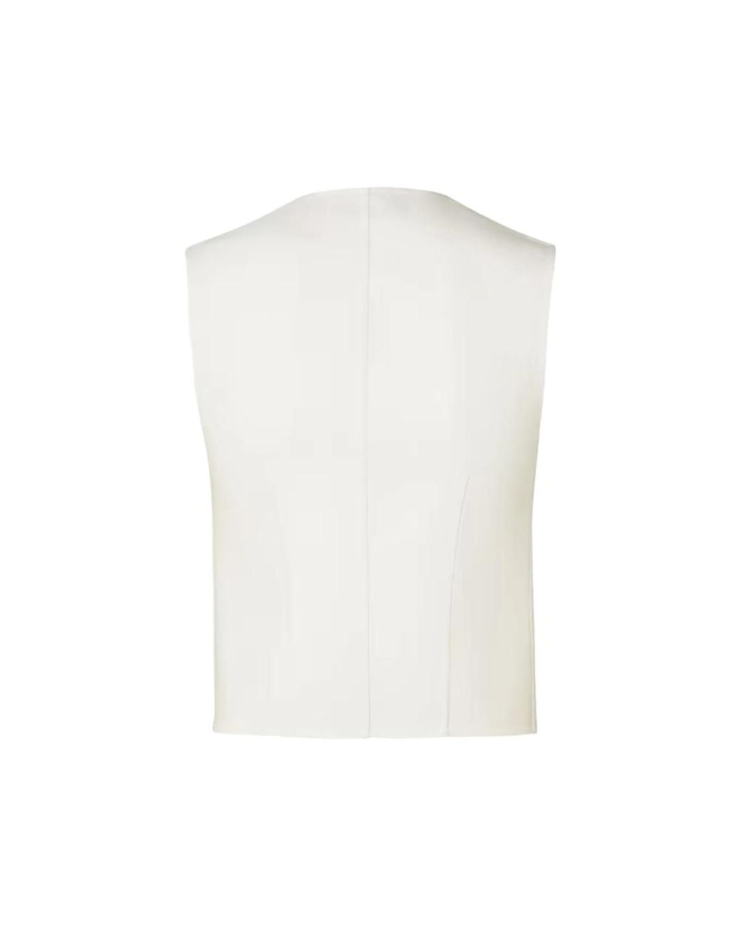 Fendi White Ivory Wool Gilet