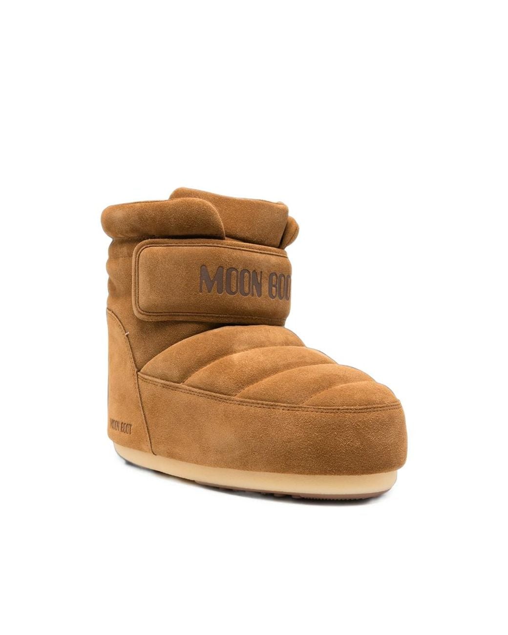 Moon Boot Brown Mb Icon Quilted Touch-Strap Boots for men