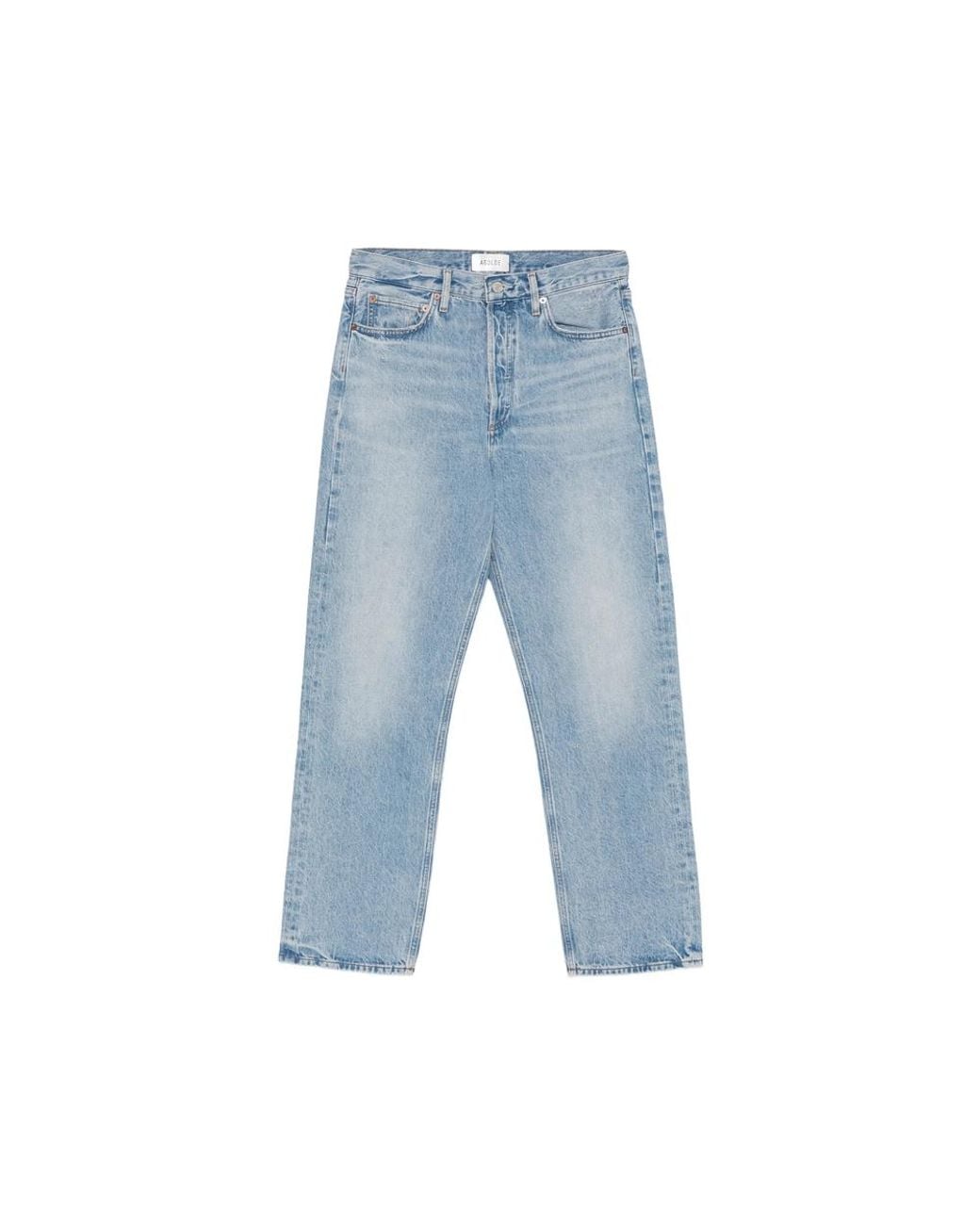 Agolde Blue Whiskered Faded Jeans