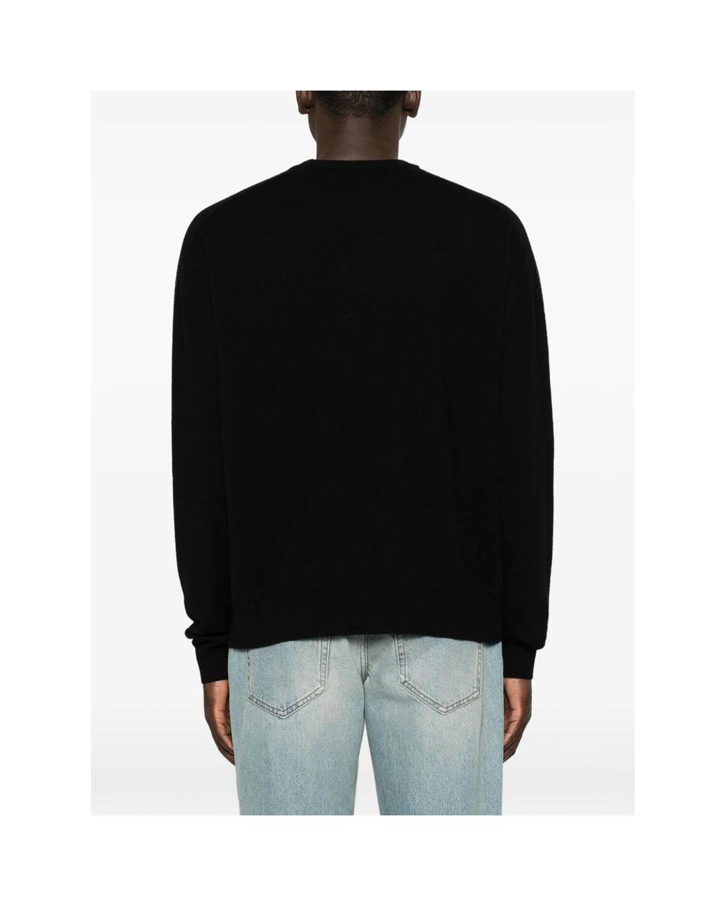 Iceberg Black Logo-Embroidered Side-Stripe Sweater for men