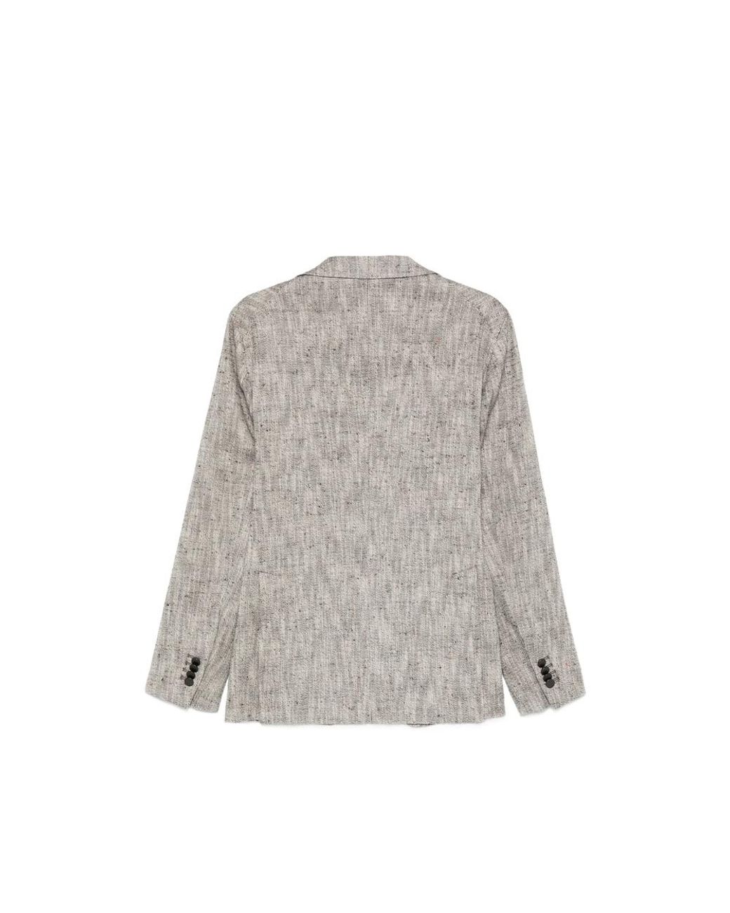 Tagliatore Gray Textured Two-Button Blazer