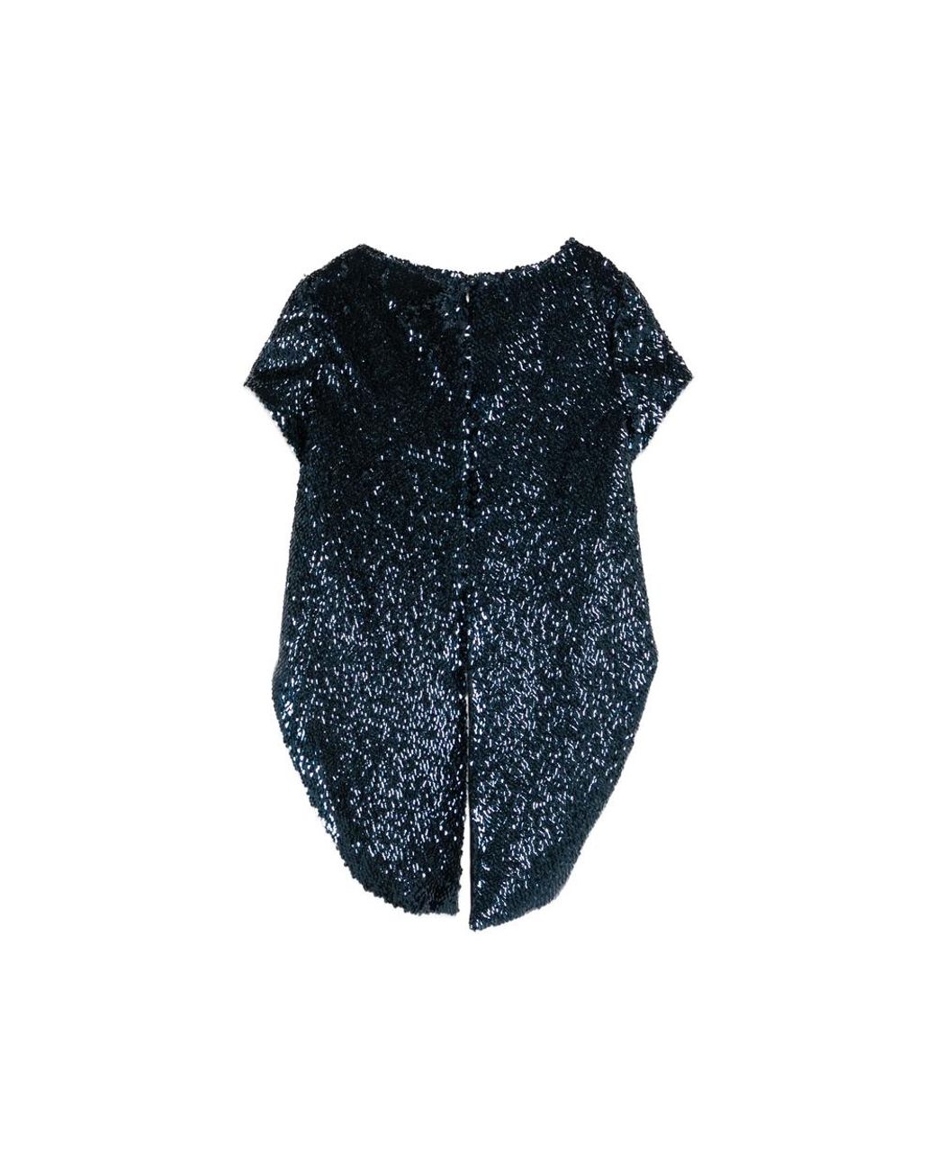 Fely Campo Blue Sequin Blouse