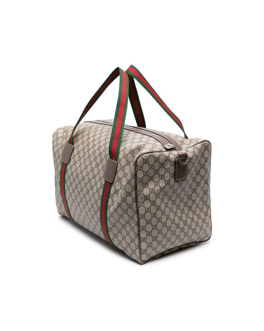 Gucci Gray Medium Web-Stripe Duffle Bag for men