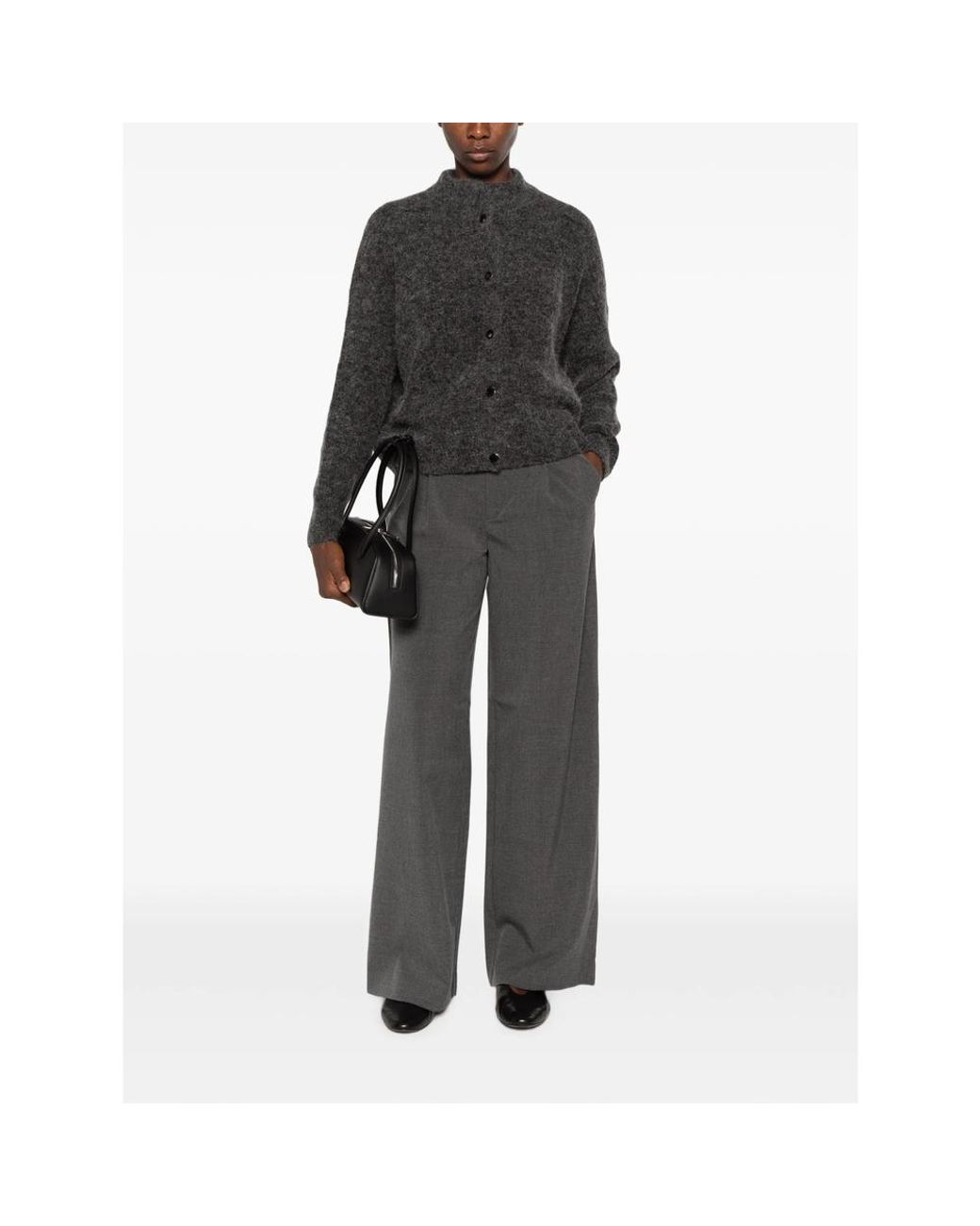 Gestuz Gray Paula Belt-Loops Trousers