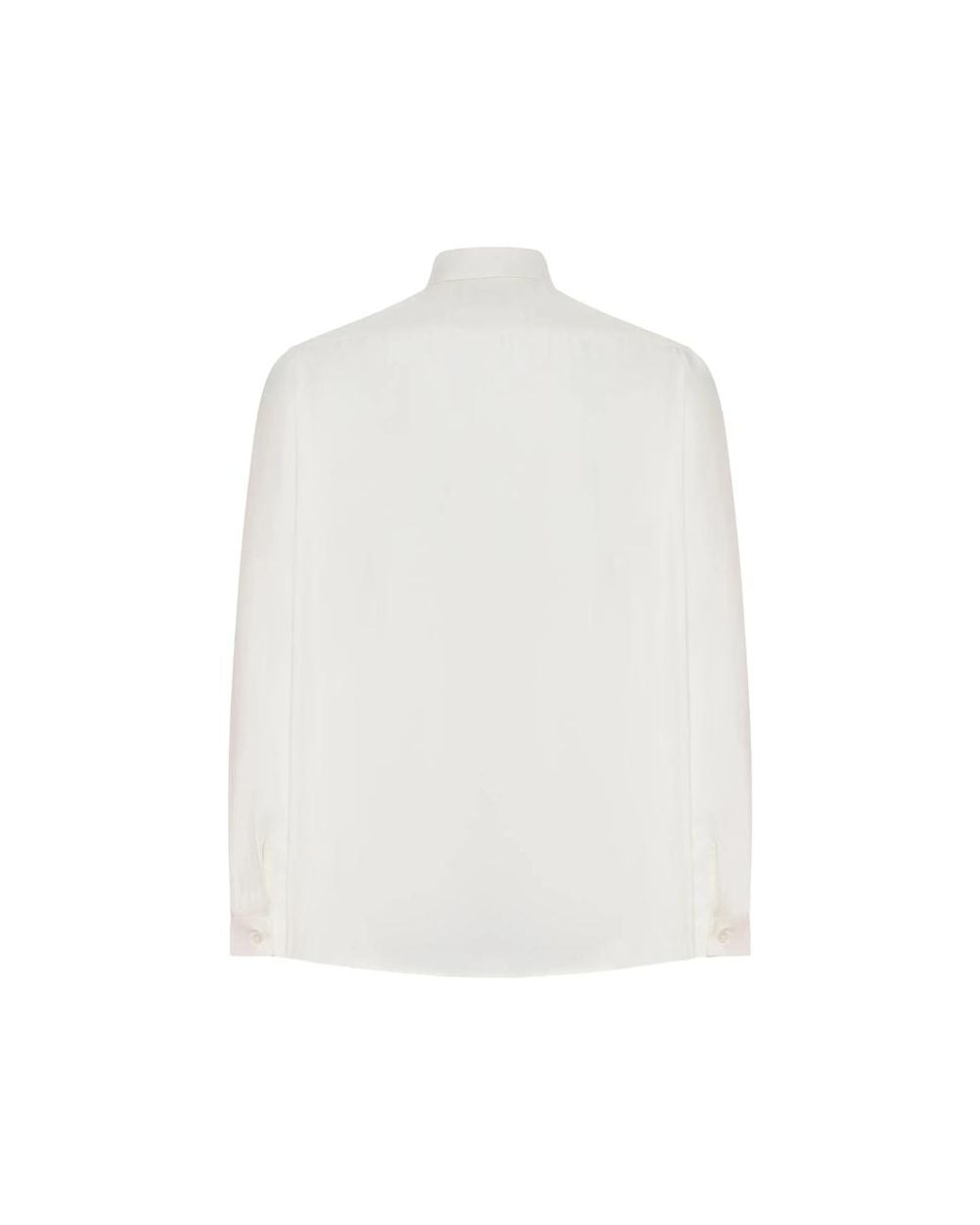 Lardini White Hidden Buttoning Silk Shirt for men