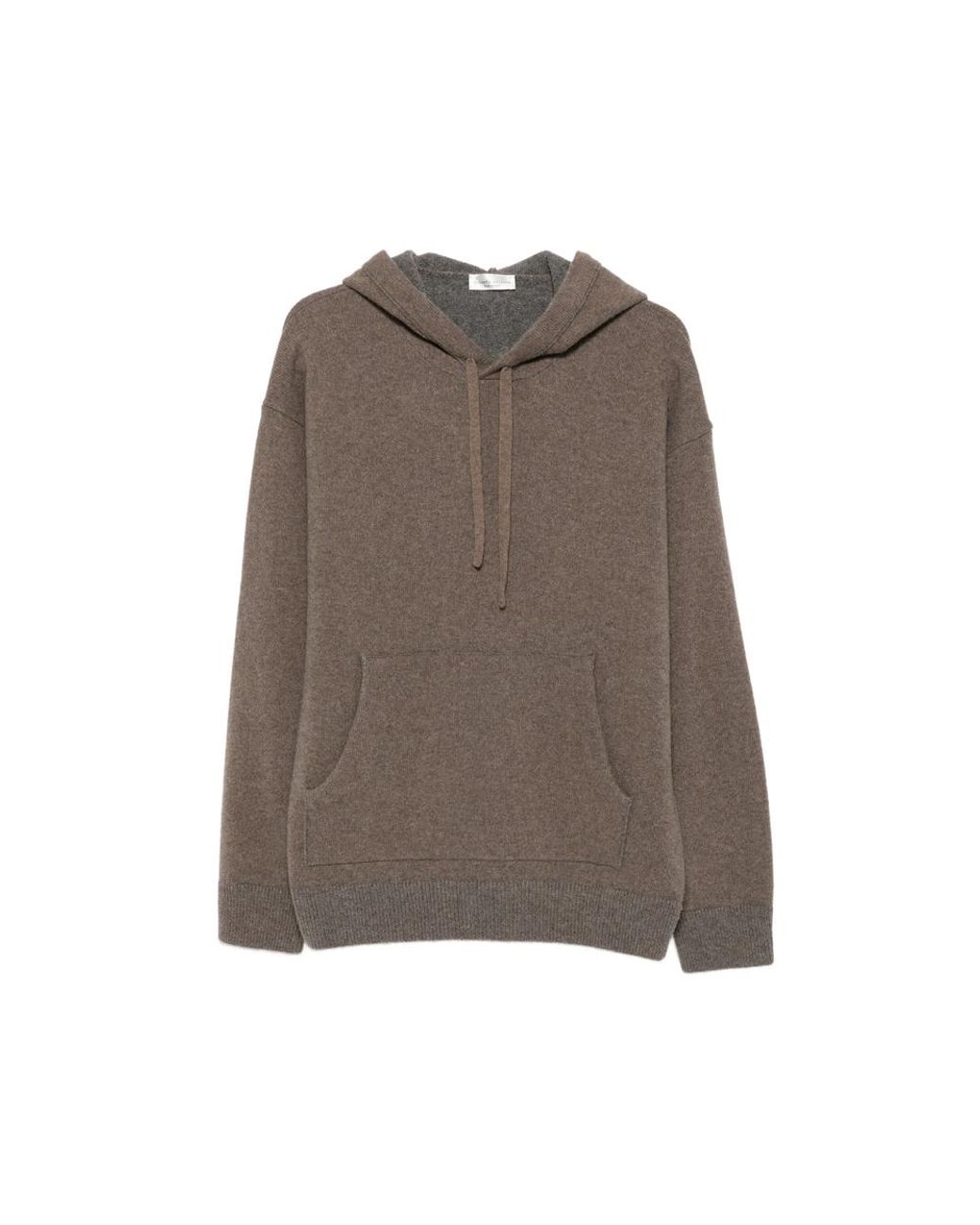 Roberto Collina Brown Front-Pouch Hoodie for men