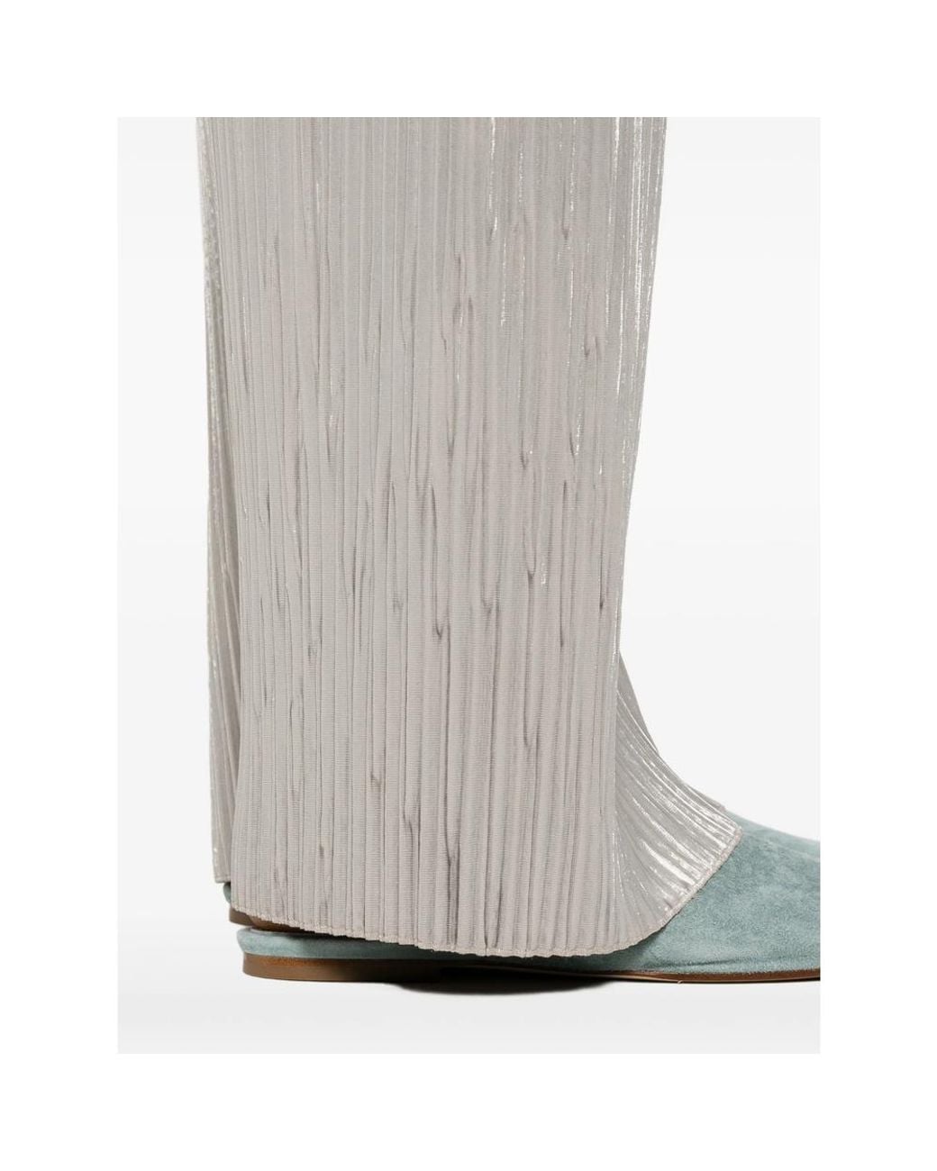 Forte_forte Gray Plissé-Effect Trousers