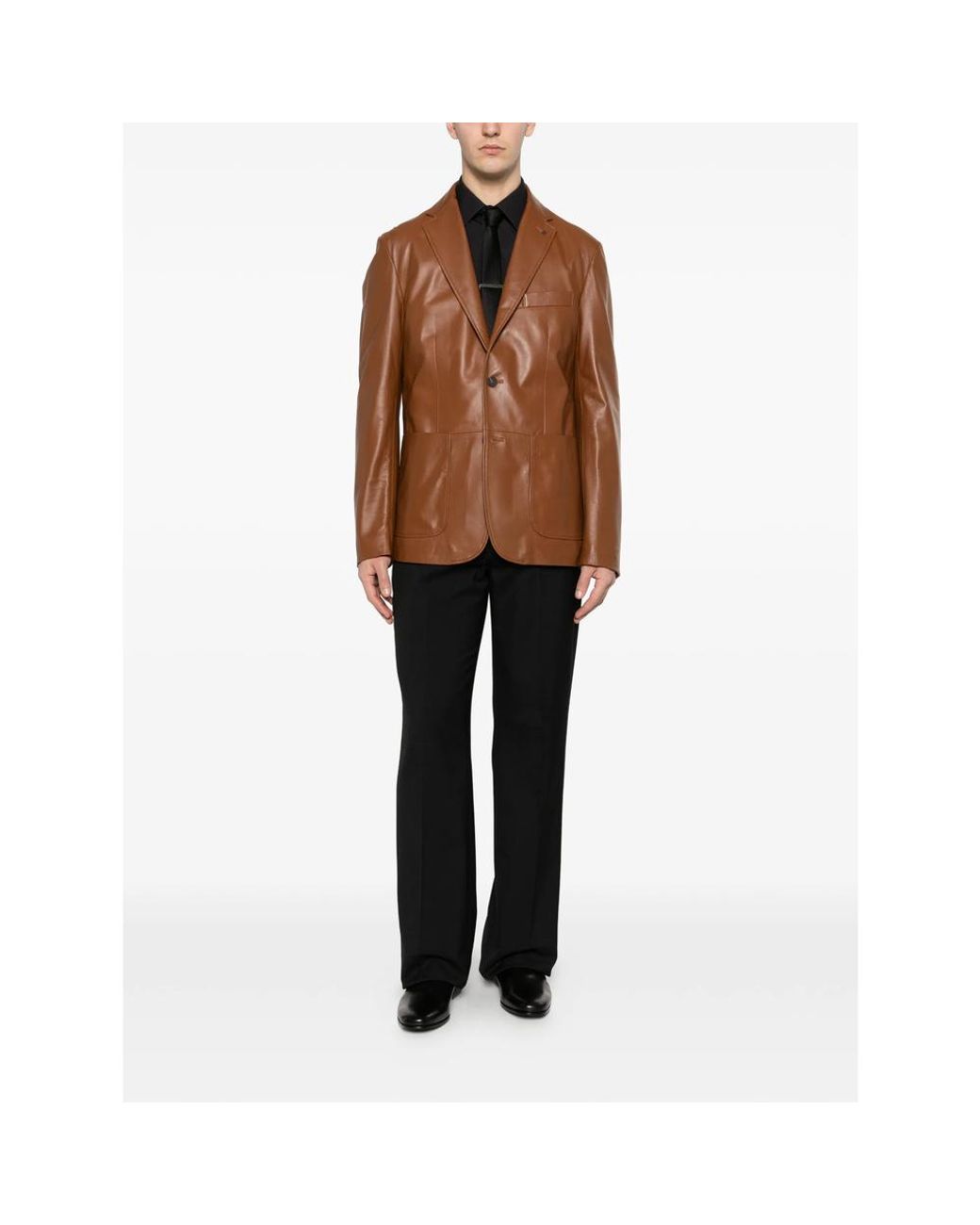 Tagliatore Brown Leather Jackets for men