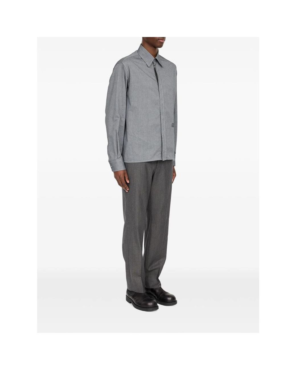 MM6 by Maison Margiela Gray Zip-Up Cotton Jacket for men