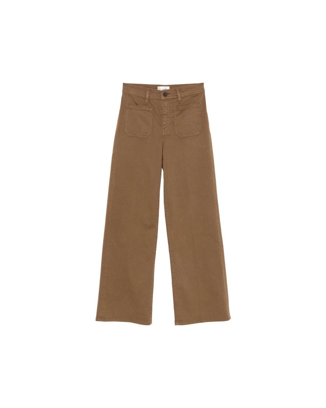 FRAME Brown Le Slim Patch-Pocket Wide-Leg Jeans