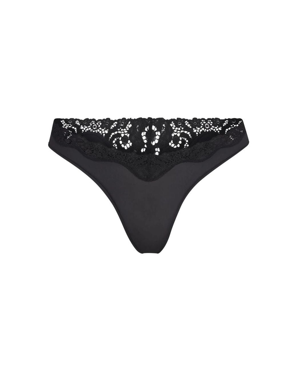 Skims Black Fits Everybody Lace Thong