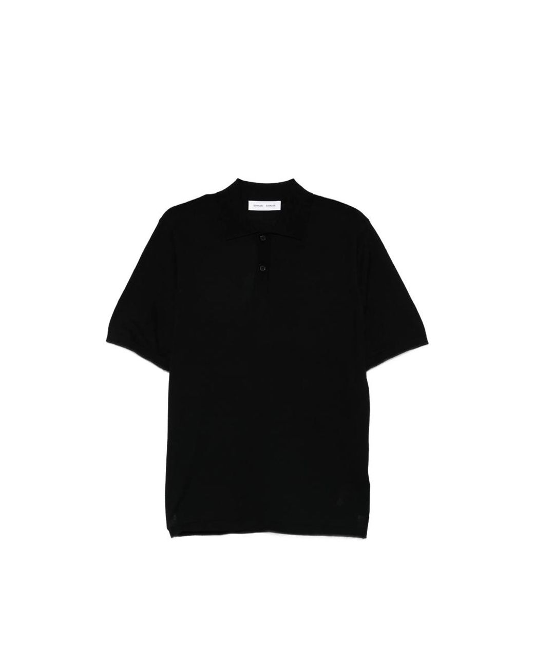Samsøe & Samsøe Black Buttoned Polo Shirt for men