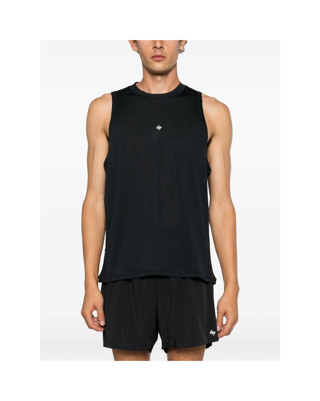 Represent Black 247 Mesh-Panel Tank Top for men