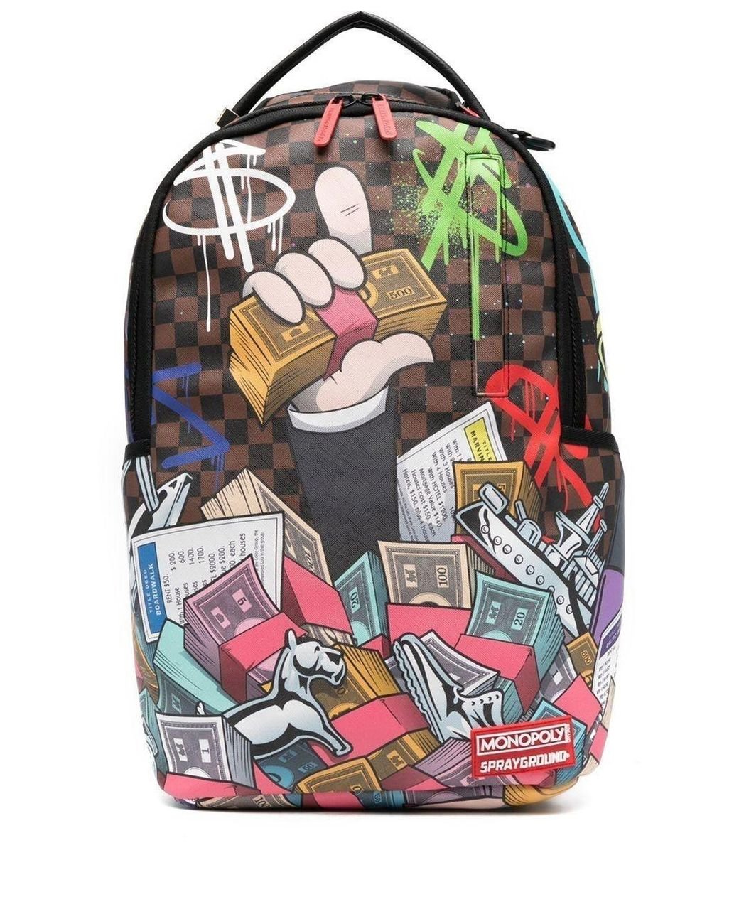 Sprayground Comic-print Backpack in Gray for Men | Lyst