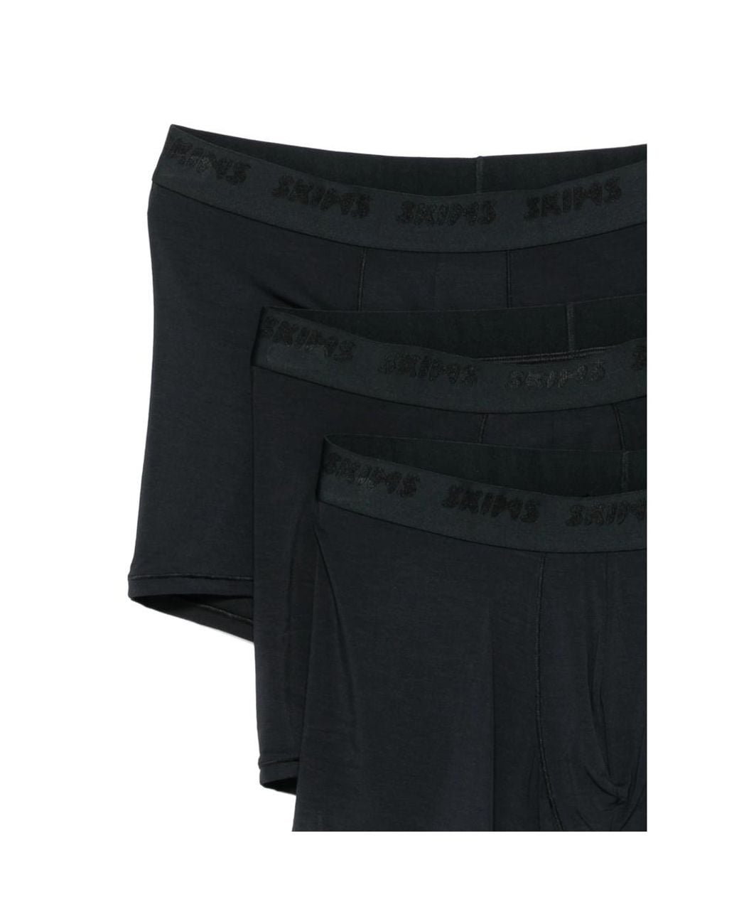 Skims Black Logo-Waistband Boxers (Pack Of Three) for men