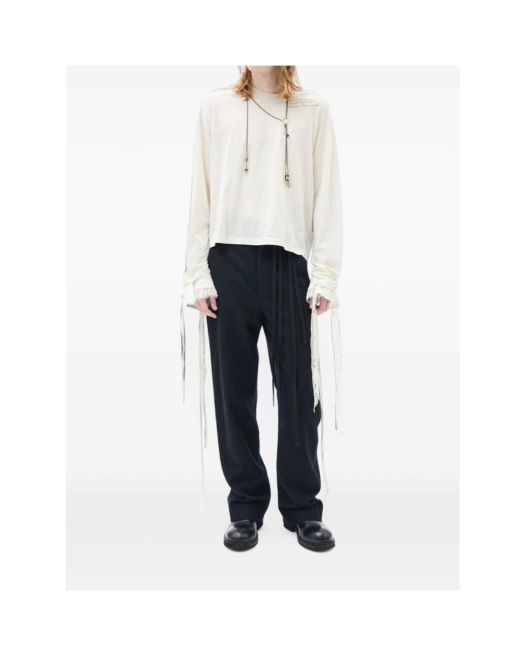 Ann Demeulemeester Blue Trousers for men