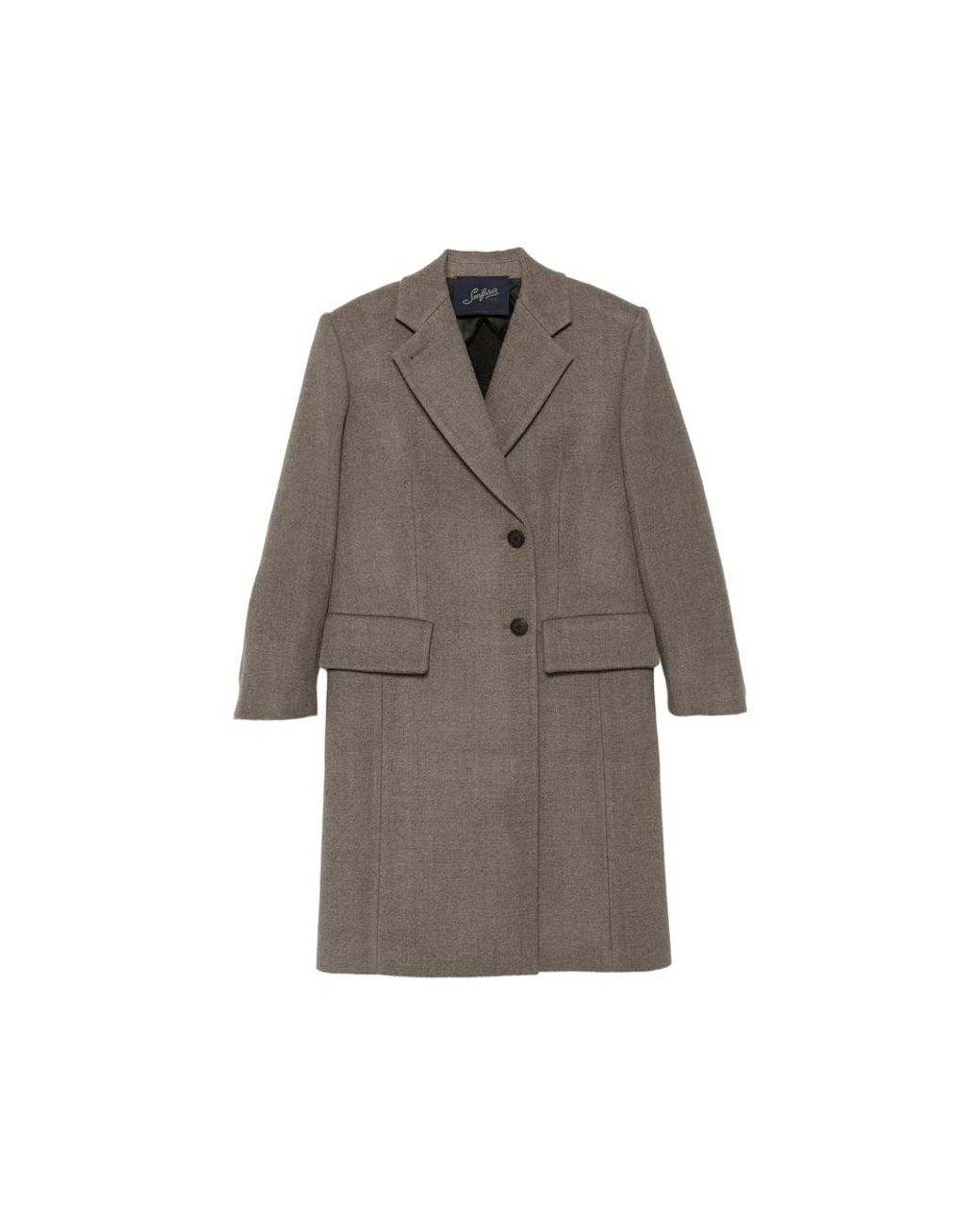 Seafarer Brown Double-Breasted Belted Coat
